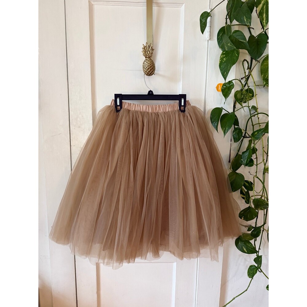 26” elastic waist Tulle Brown skirt